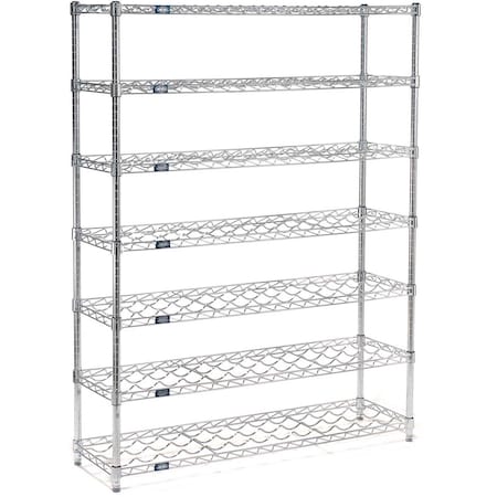 Nexel Wine Bottle Rack, 63 Bottle 36inW x 14inD x 63inH, Chrome B2276508